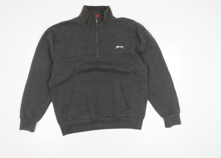 Slazenger Men's Grey 1/4 Zip Sweatshirt M