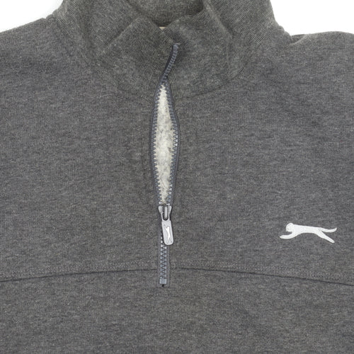 Slazenger Men's Grey 1/4 Zip Sweatshirt M