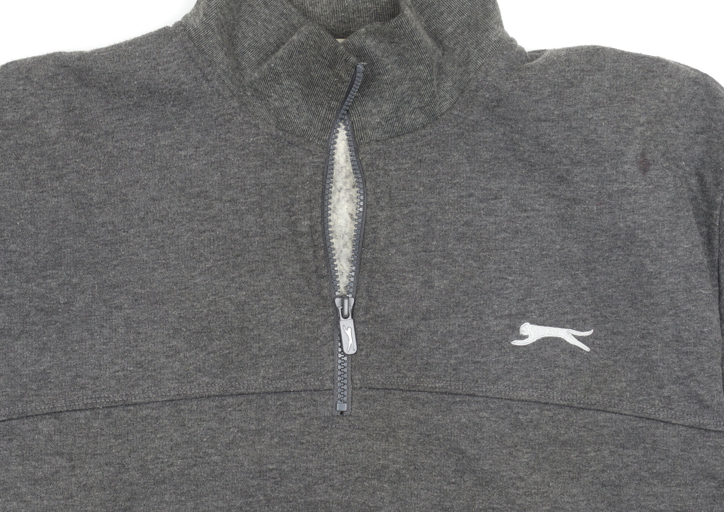 Slazenger Men's Grey 1/4 Zip Sweatshirt M