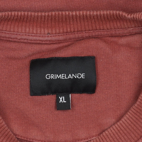 Grimelange Men's Brown XL Pullover Sweatshirt