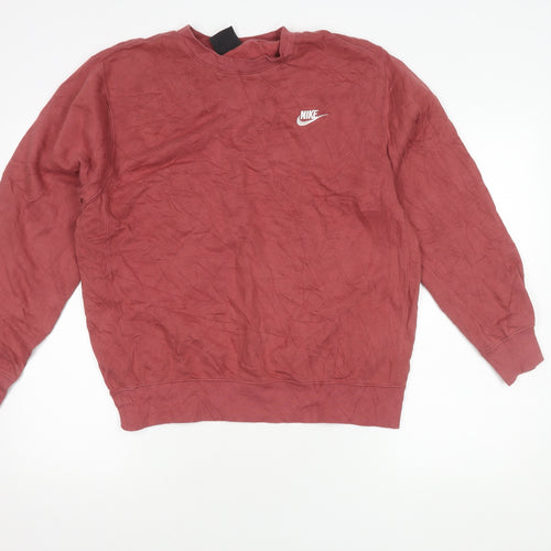 Nike Men's Red Pullover Sweatshirt M Logo