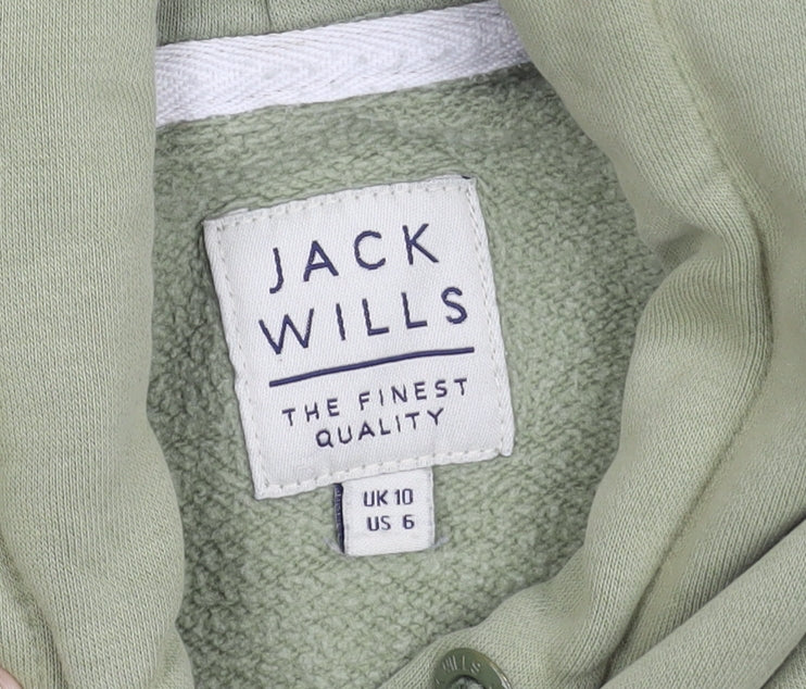 Jack Wills Women's Green Hoodie Size 10