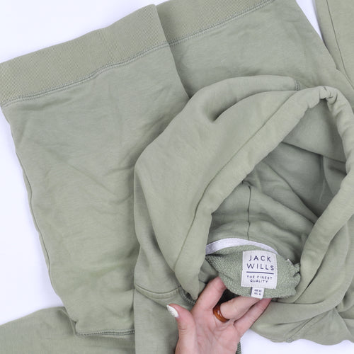 Jack Wills Women's Green Hoodie Size 10