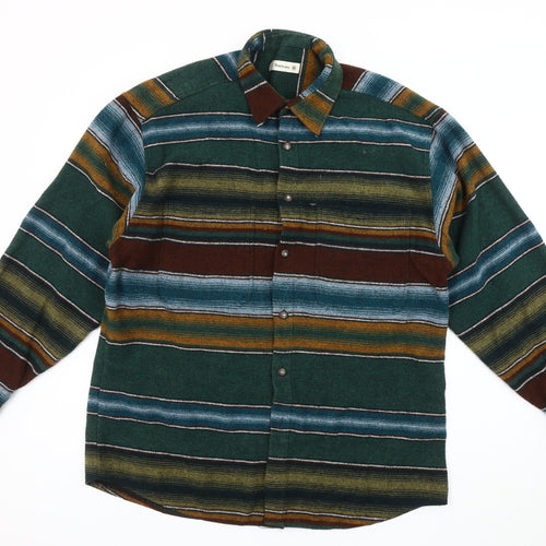 Burtons Men's Multicoloured Striped M Button Shirt