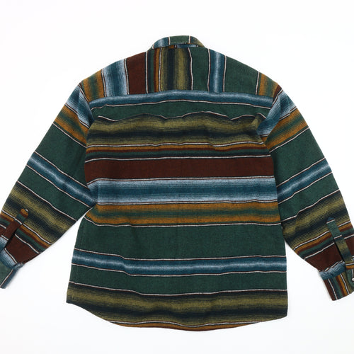 Burtons Men's Multicoloured Striped M Button Shirt