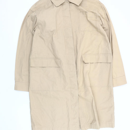 RR Women's Beige Cotton Trench Coat Size 16