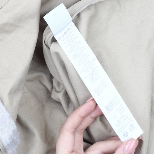 RR Women's Beige Cotton Trench Coat Size 16