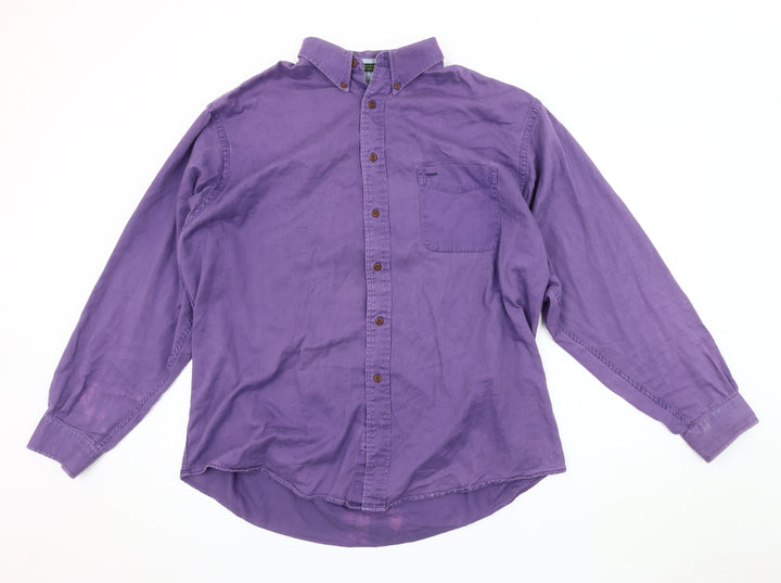 R Men's Purple Button-Up Shirt XL Casual