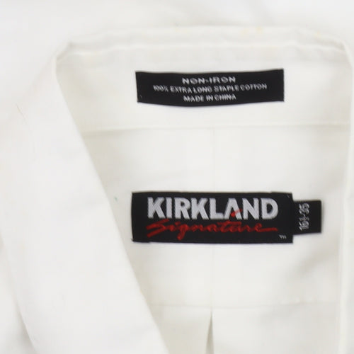 Kirkland Men's White Long Sleeve Shirt 16-16.5