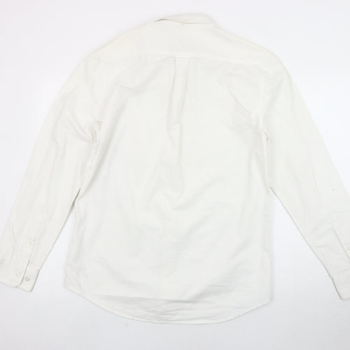 Farah Men's White Slim Fit Button-Up Shirt L