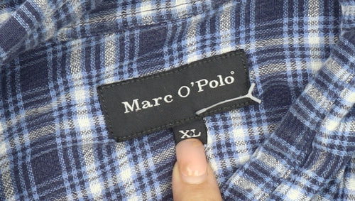 Marc O'Polo Men's Blue Checkered Shirt XL Casual