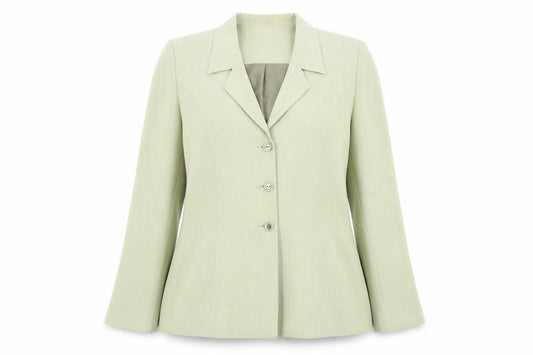Front view of Amaranto Women's Green Blazer, size 16