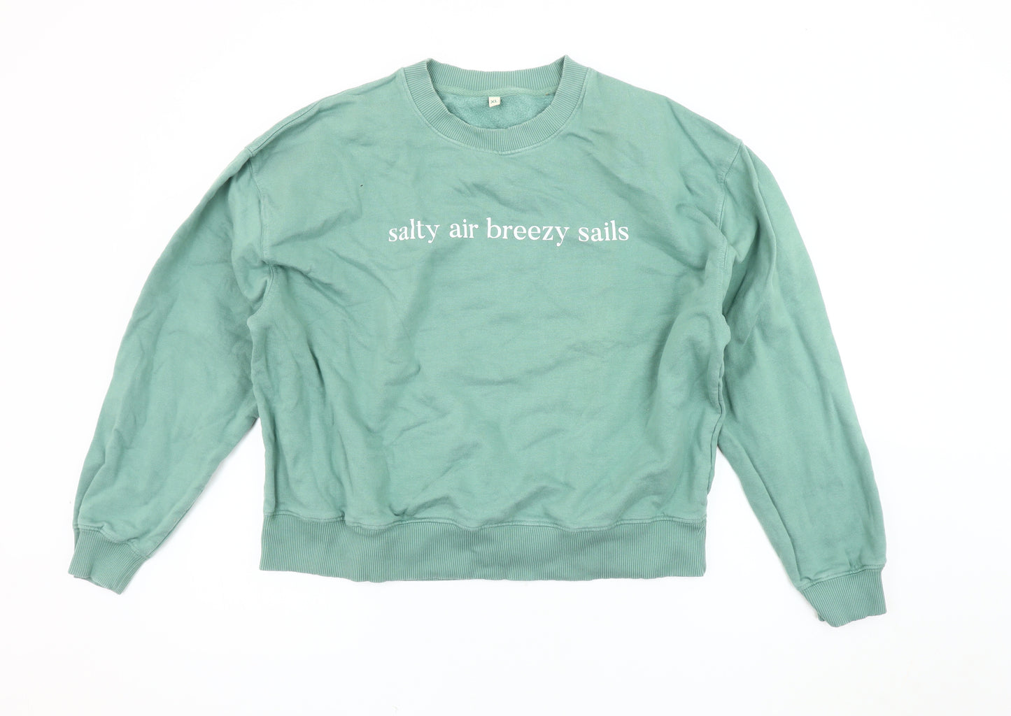 Earth Positive Unisex Green Pullover Sweatshirt XL