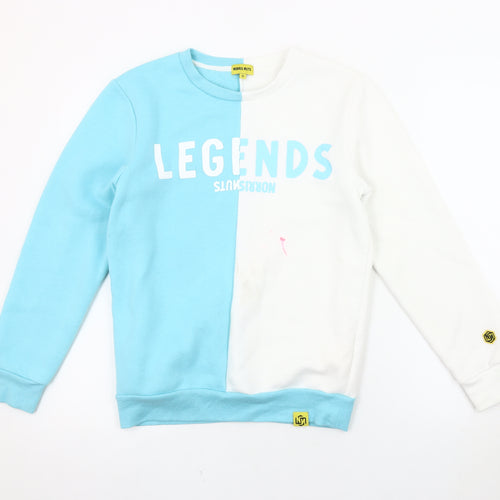 Norris Nuts Boys Colourblock Sweatshirt Blue/White 12Y Pullover