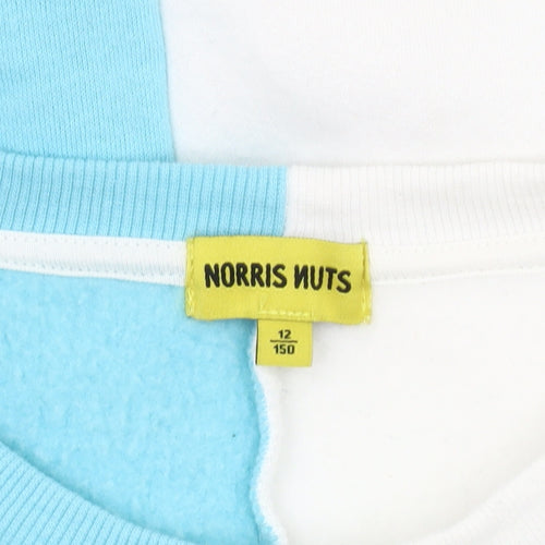 Norris Nuts Boys Colourblock Sweatshirt Blue/White 12Y Pullover