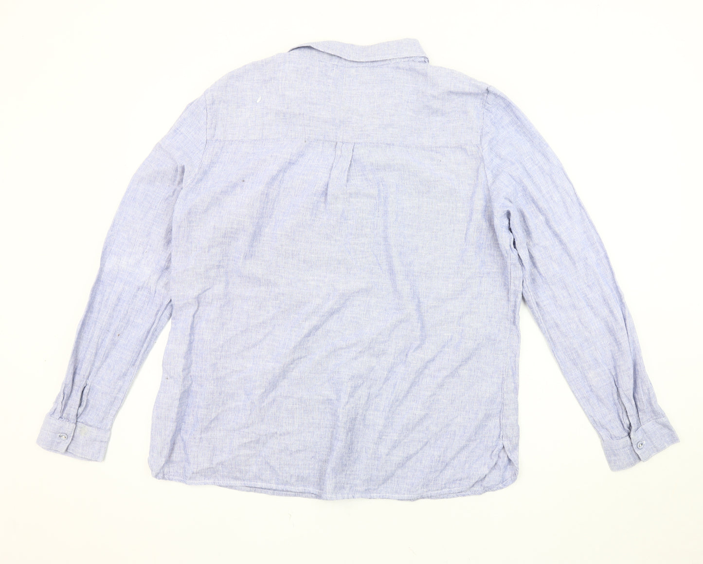 Dorothy Perkins Women's Blue Button-Up Shirt Size 18