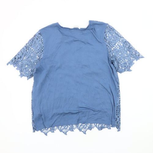 Marks and Spencer Women's Blue Lace Blouse UK 14