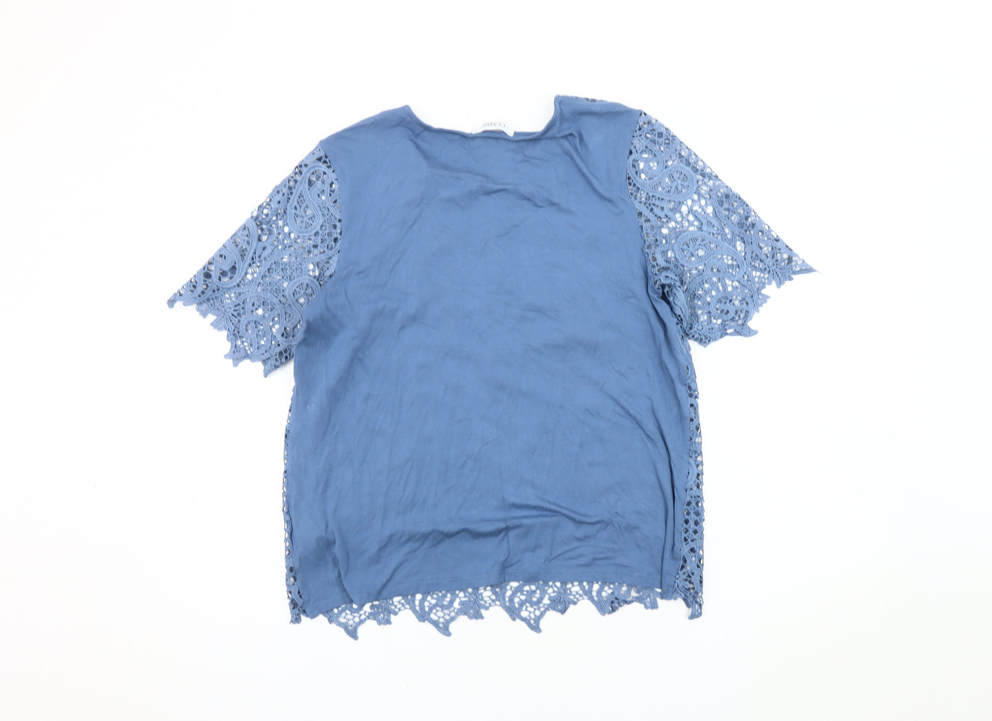 Marks and Spencer Women's Blue Lace Blouse UK 14