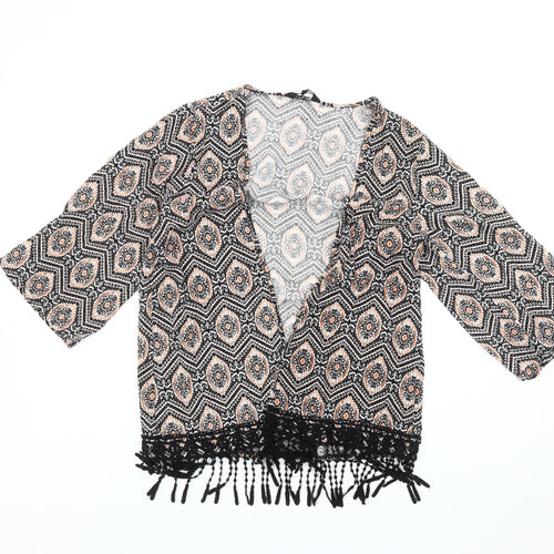 New Look Women's Multicoloured Kimono Jacket, Size 6, Bohemian Style