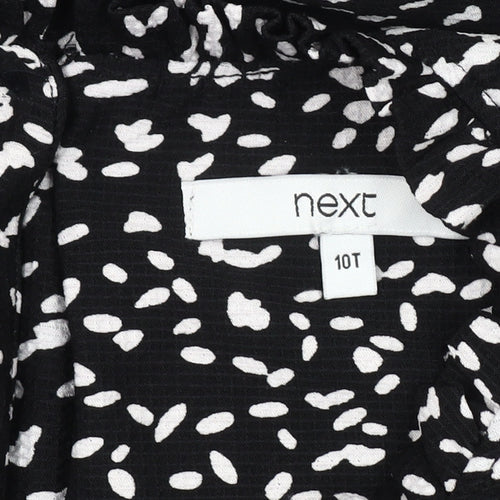 Next Women's Black Animal Print Fit & Flare Dress Size 10 Tall