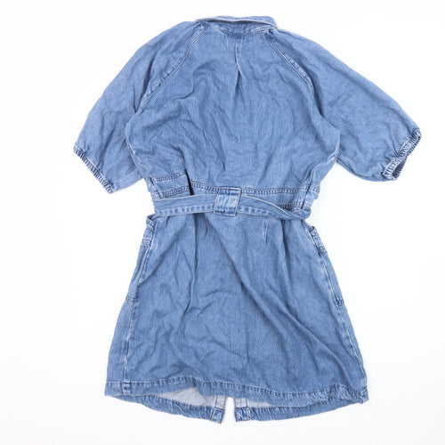 Next Women Blue Petite Shirt Dress Size 16P