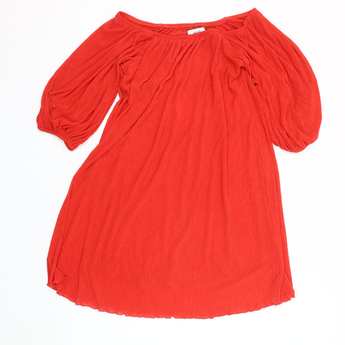 Next Women's Red Off Shoulder Dress Size 10