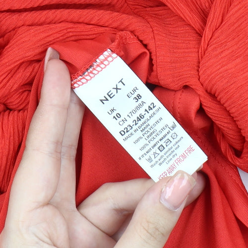 Next Women's Red Off Shoulder Dress Size 10