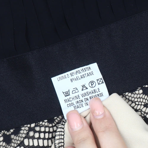 Girl in Mind Women's Black Beige Sheath Dress Size 8