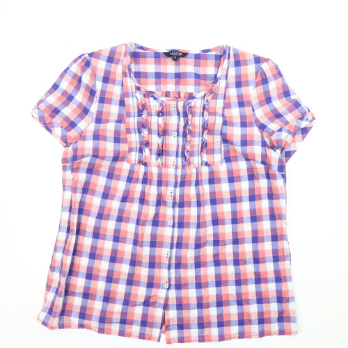 Maine Women's Multicoloured Plaid Blouse Size 18
