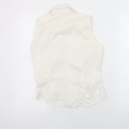 Jota Mas Ge Ivory Blouse, Women, Size 4, Lace Accents