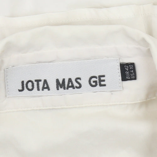 Jota Mas Ge Ivory Blouse, Women, Size 4, Lace Accents