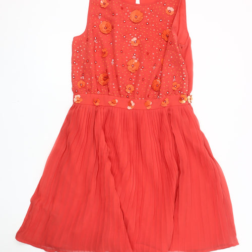 Next Women's Red Knee Length Sleeveless Dress
