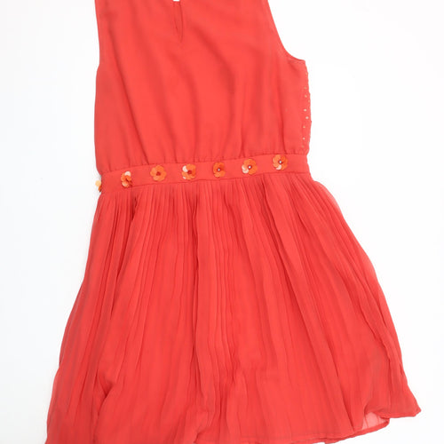 Next Women's Red Knee Length Sleeveless Dress
