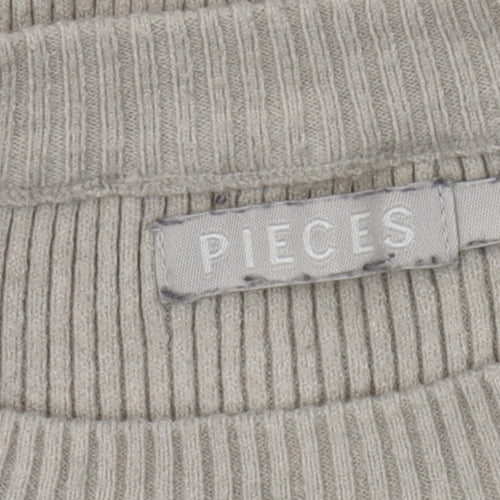 Pieces Women's Beige Pullover Jumper, Size S