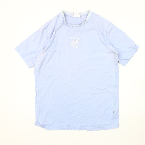 Fresh Ego Kid Men's Blue Large Crew Neck T-Shirt