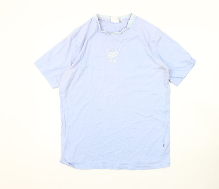 Fresh Ego Kid Men's Blue Large Crew Neck T-Shirt