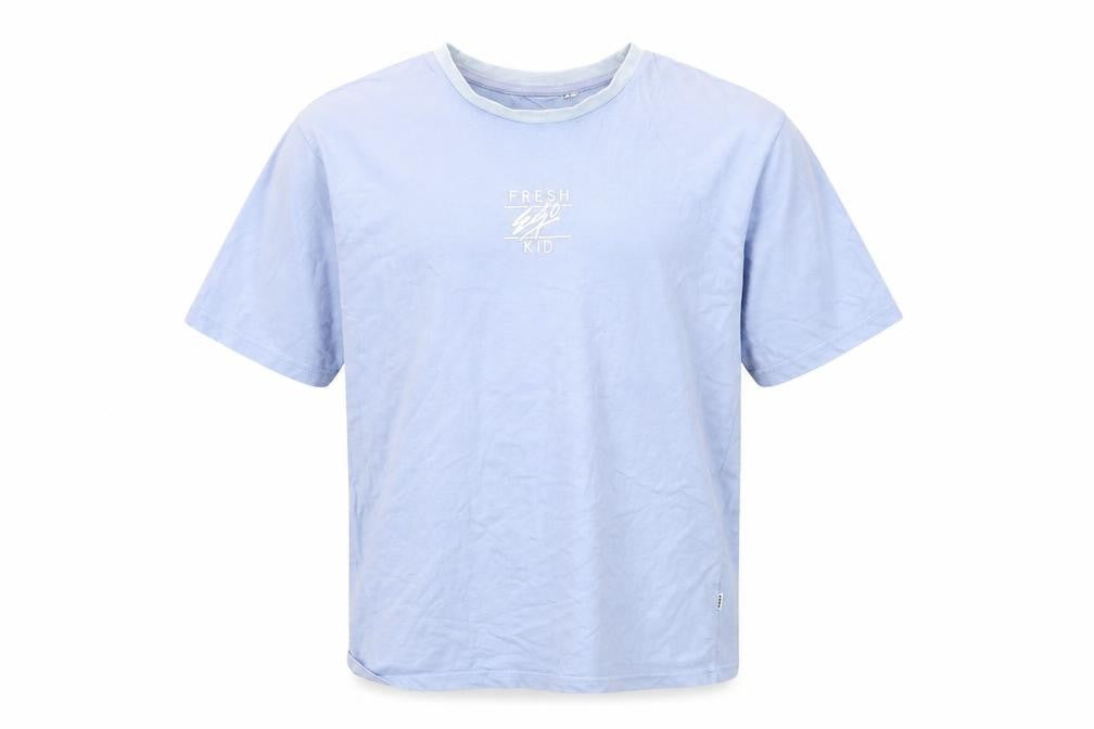 Fresh Ego Kid Men's Blue Large Crew Neck T-Shirt