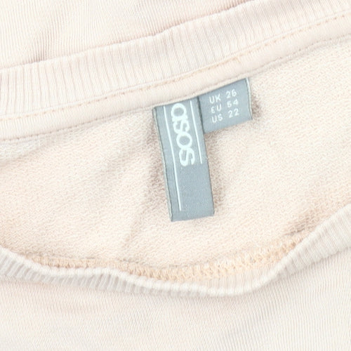 ASOS Women's Beige Pullover Sweatshirt UK 26