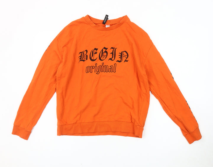 H&M Women's Orange Long Sleeve T-Shirt - Size M