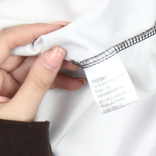 Izabel London Women's Black Floral Pencil Skirt Size 16