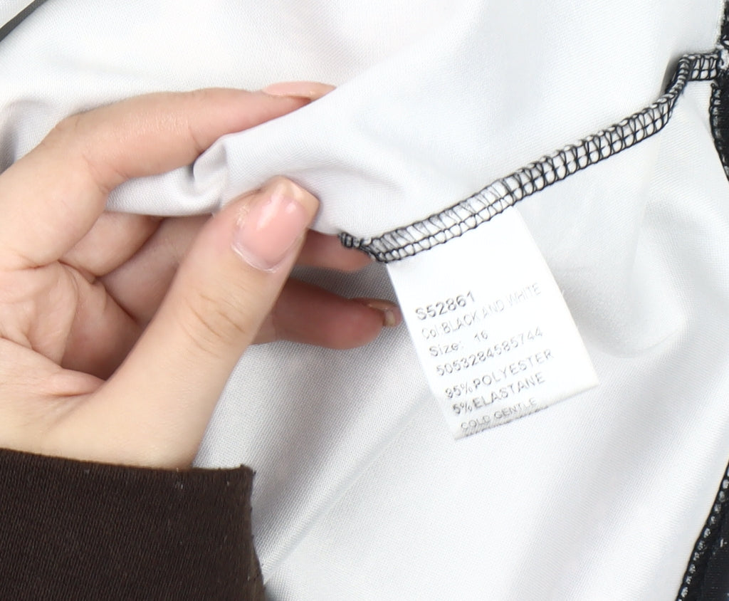 Izabel London Women's Black Floral Pencil Skirt Size 16