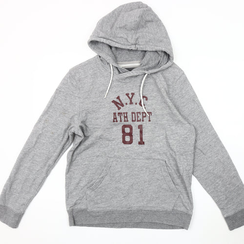 H&M Men’s Grey Hoodie S - Casual Pullover NYC Style