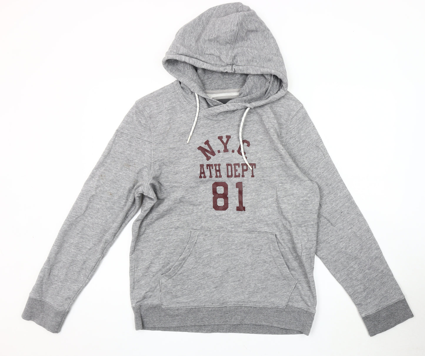 H&M Men’s Grey Hoodie S - Casual Pullover NYC Style