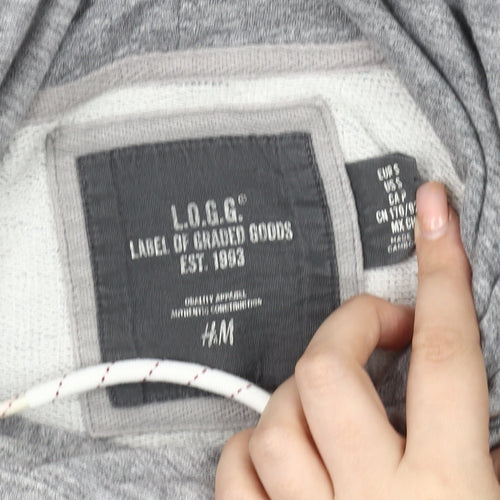 H&M Men’s Grey Hoodie S - Casual Pullover NYC Style