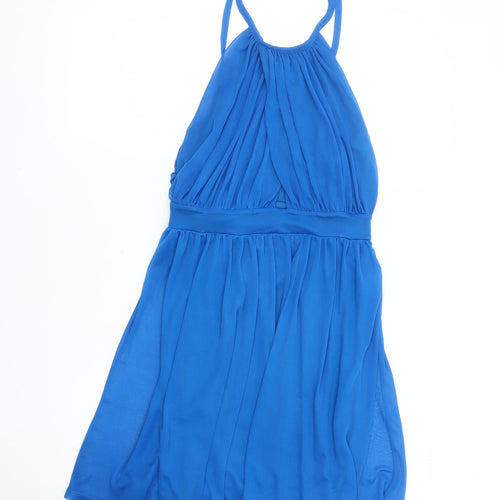 Topshop Women's Blue Halter Dress Size 10