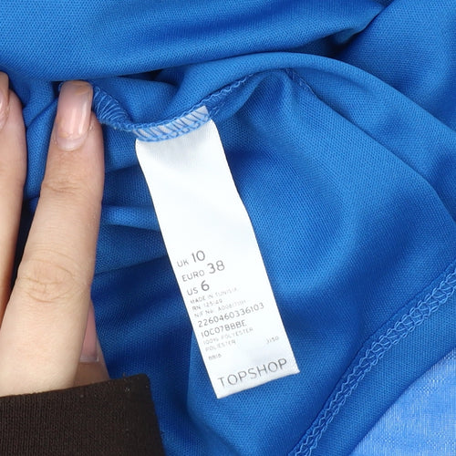 Topshop Women's Blue Halter Dress Size 10
