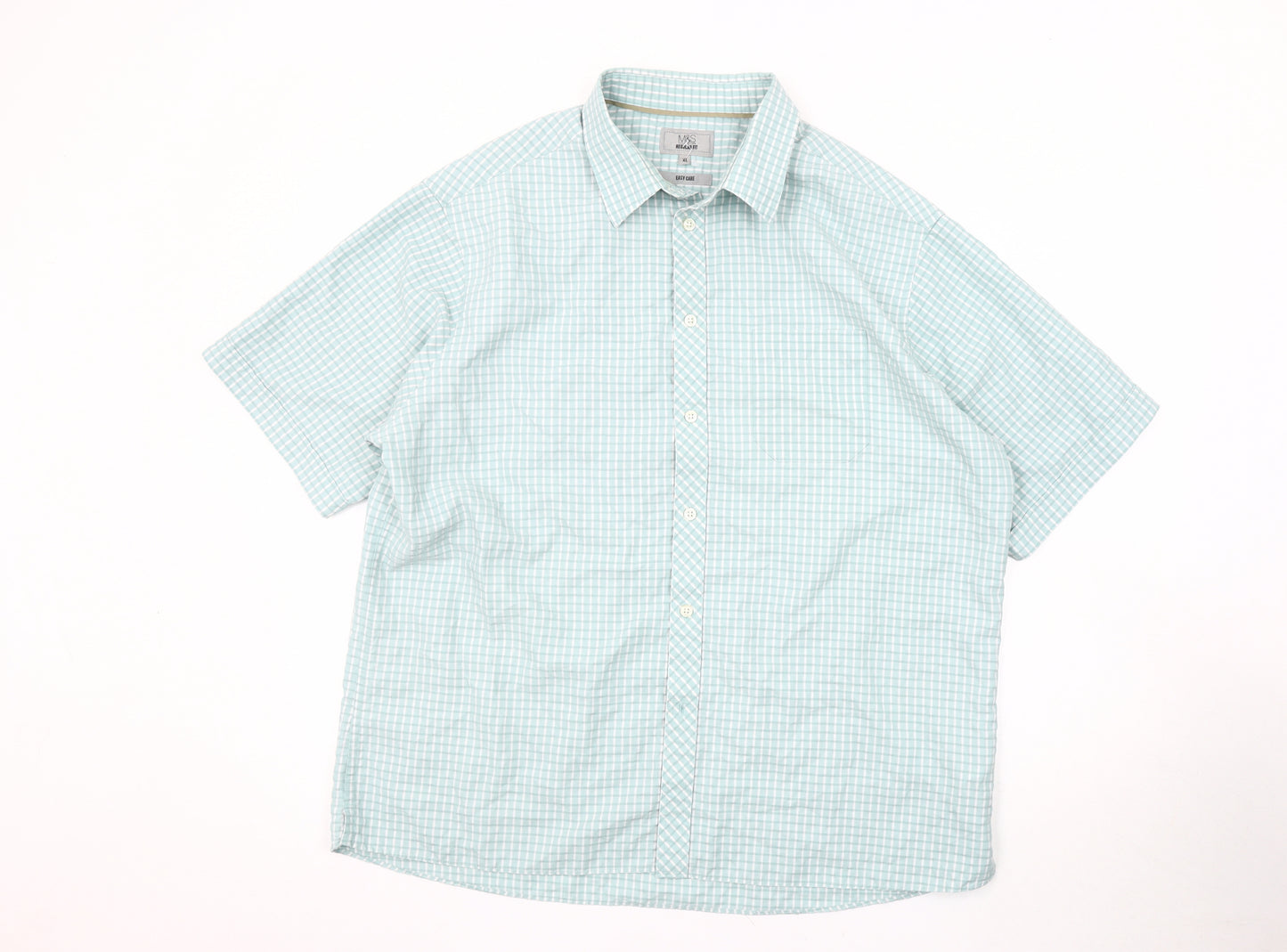 Marks and Spencer Men's Green XL Check Shirt
