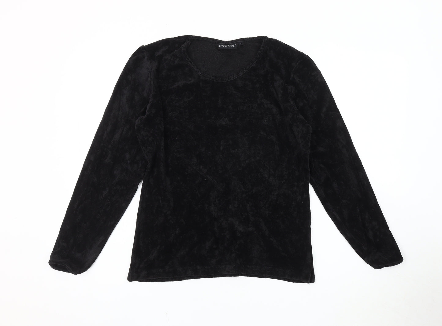 Vackenpol Black Long Sleeve Top for Women in Size 10