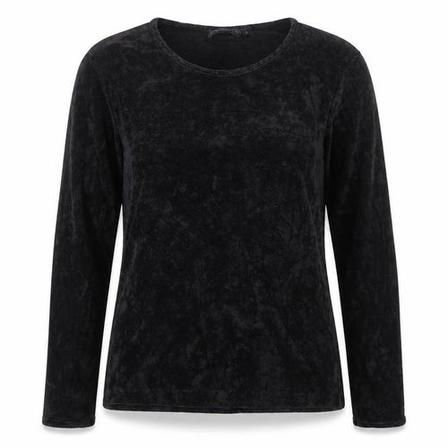 Vackenpol Black Long Sleeve Top for Women in Size 10