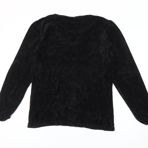 Vackenpol Black Long Sleeve Top for Women in Size 10